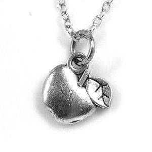 Tiny Apple Charm Pendant Necklace